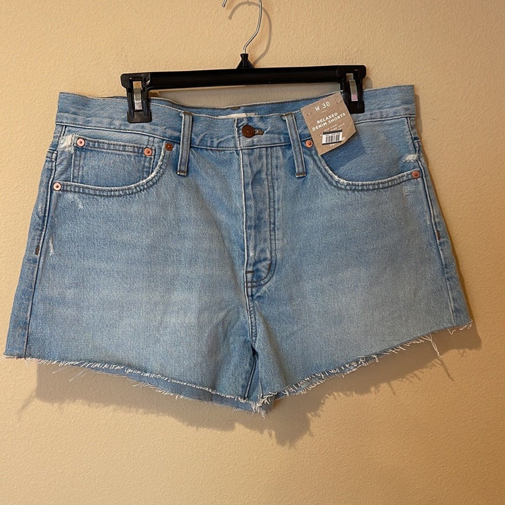 NWT Madewell Relaxed Denim Shorts in CEDARCROFT WASH - Picture 3 of 5
